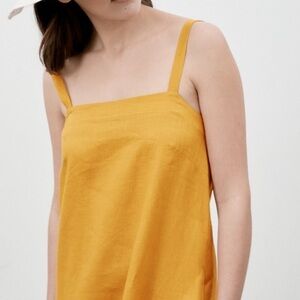 Rebdolls Golden Yellow 5X Mumu Square Nexk Tank Sleeveless Bodycon Dress